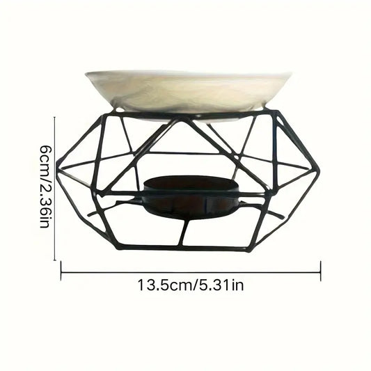 Black Elegant Wax Melt Burner – Ceramic Home Fragrance Warmer